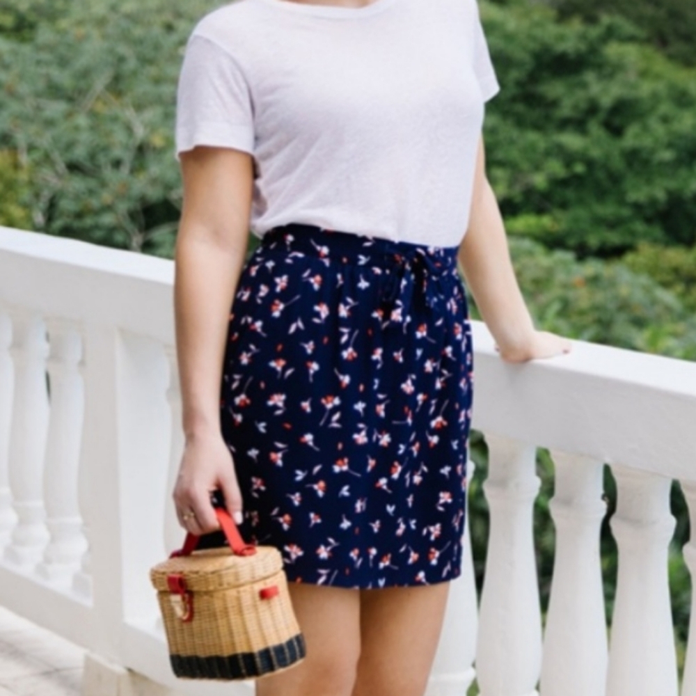 Draper James Floral Pull On Skirt L NWT